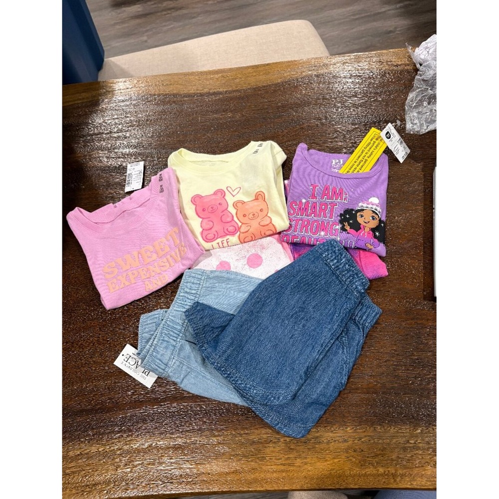 Lot of 7 The Children's Place Shirt Shorts Pj's sz  3T Denim Unique Sassy NWT
